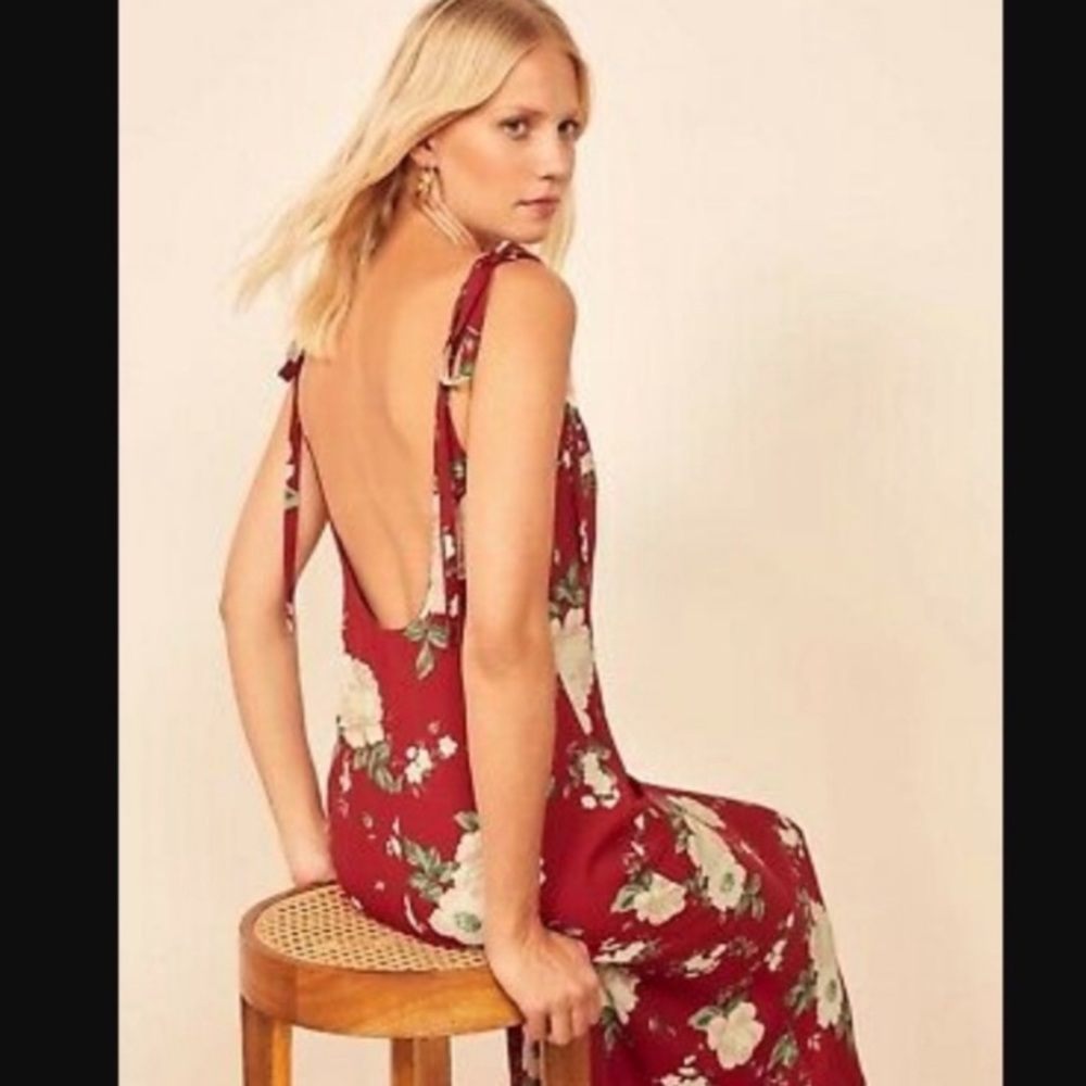 Reformation Floral Low Back Dress